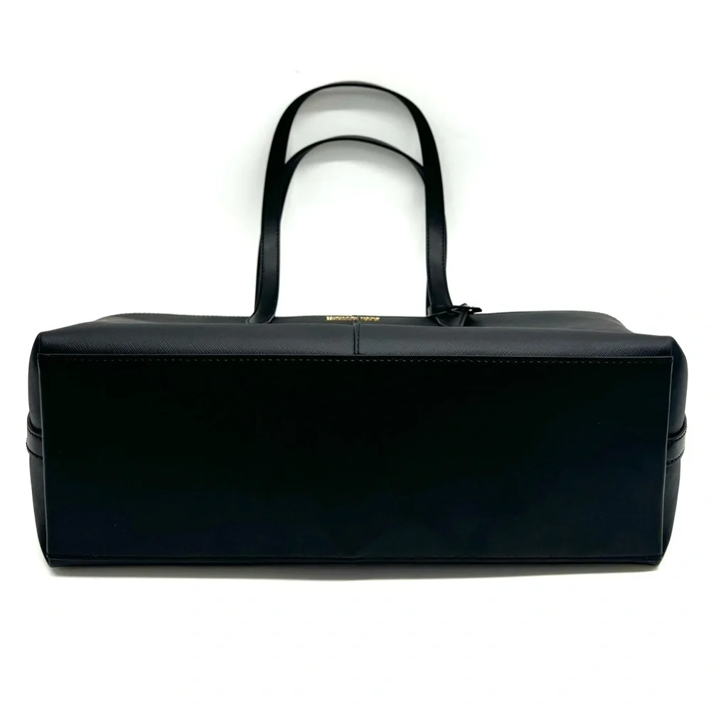 Michael Kors Medium Jet Set Travel Zip Tote Bag Black/Gold